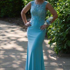 Light blue prom dress